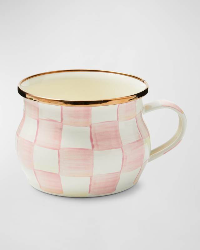 Rosy Check Enamel Teacup